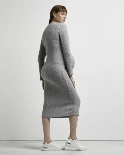 River Island maternity midi dress Grey Hot