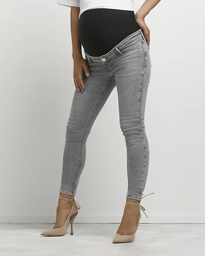 River Island Molly maternity skinny jeans Grey Discount