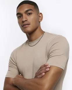 River Island Grey multipack of 5 muscle fit t-shirts Black Hot