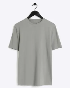 River Island muscle fit t-shirt Grey Outlet