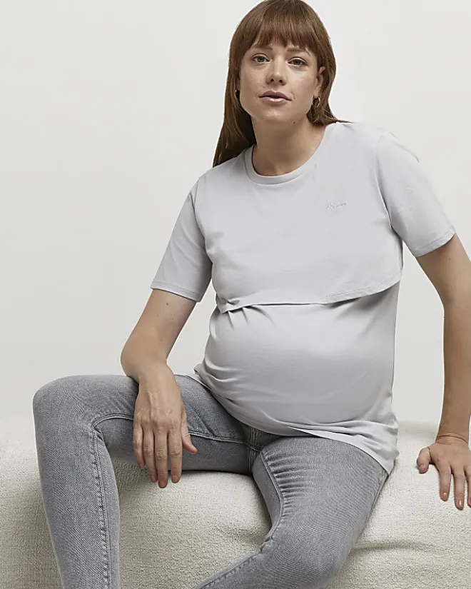 River Island nursing t-shirt multipack Grey Online
