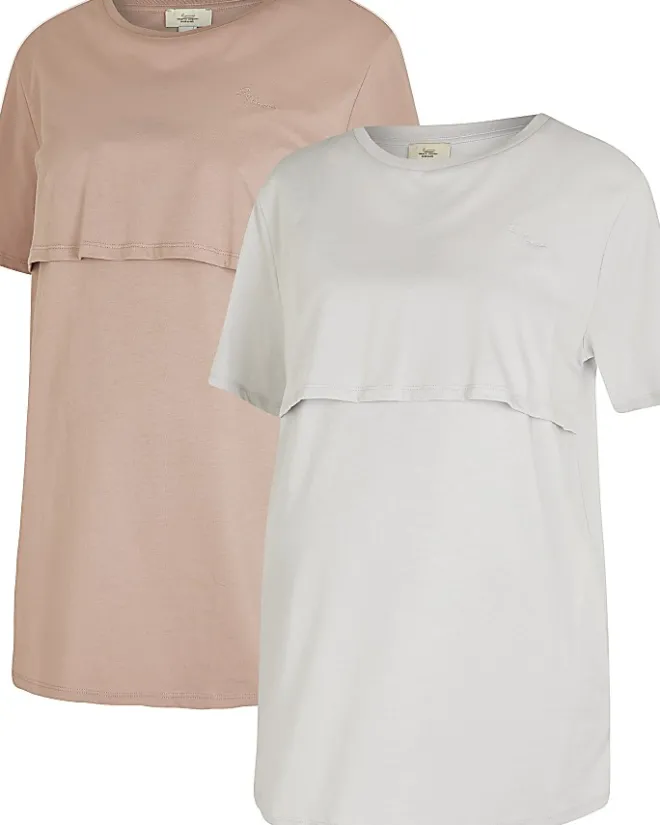 River Island nursing t-shirt multipack Grey Online