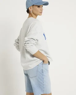 River Island Paris graphic sweatshirt Grey Online