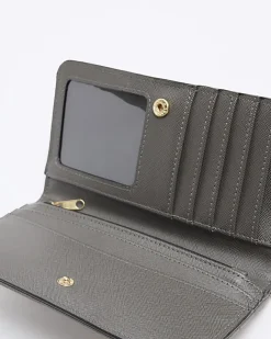 River Island quilted foldout purse Grey Sale