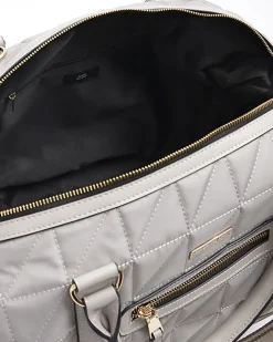 River Island quilted zip travel bag Grey Best