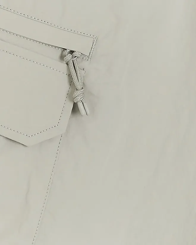 River Island regular fit cargo shorts Grey Sale