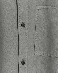 River Island regular fit chest pocket shirt Grey Outlet