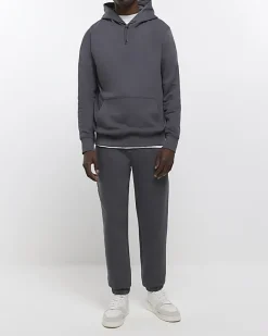 River Island regular fit cuffed joggers Grey Fashion