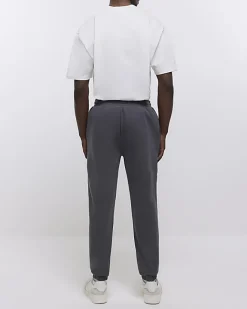 River Island regular fit cuffed joggers Grey Fashion