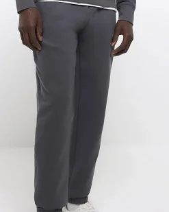 River Island regular fit cuffed joggers Grey Fashion
