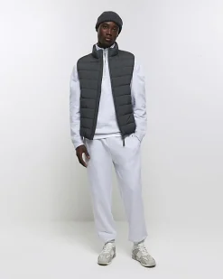 River Island regular fit funnel sweatshirt Grey New