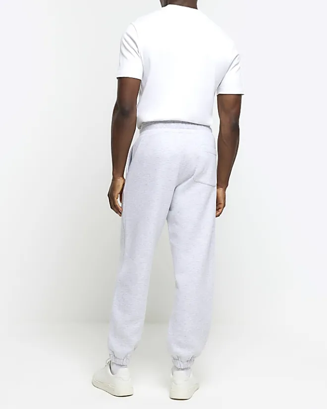 River Island regular fit graphic tracksuit joggers Grey Online