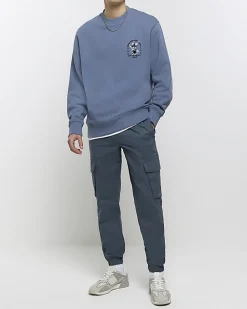 River Island regular fit Japanese graphic sweatshirt Grey Online