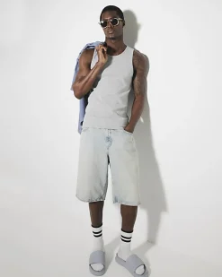 River Island regular fit rib vest Grey New