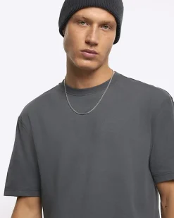 River Island regular fit t-shirt Grey Sale