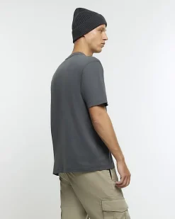 River Island regular fit t-shirt Grey Sale