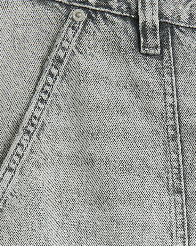 River Island relaxed straight cargo jeans Grey Fashion