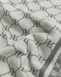 River Island RI reversible monogram scarf Grey Hot