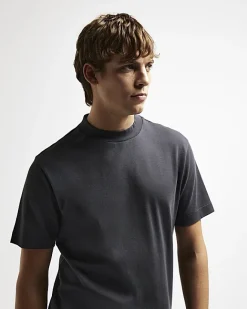 River Island RI Studio Slim fit High Neck T-shirt Grey Clearance