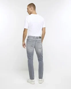 River Island skinny fit faded jeans Grey Best