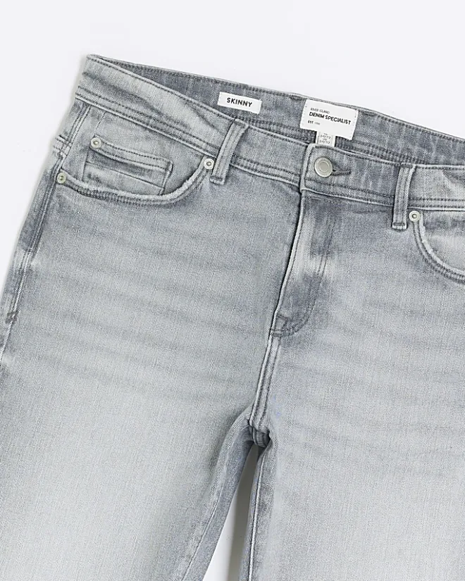 River Island skinny fit faded jeans Grey Best