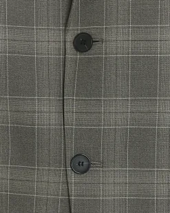 River Island slim fit check suit jacket Grey Hot