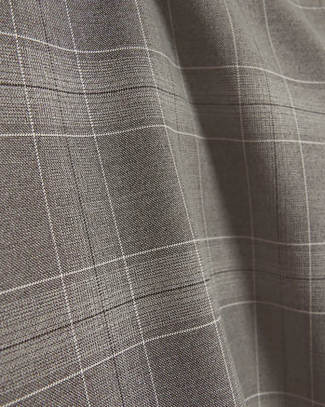 River Island slim fit check suit trousers Grey New