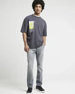 River Island slim fit faded jeans Grey Outlet