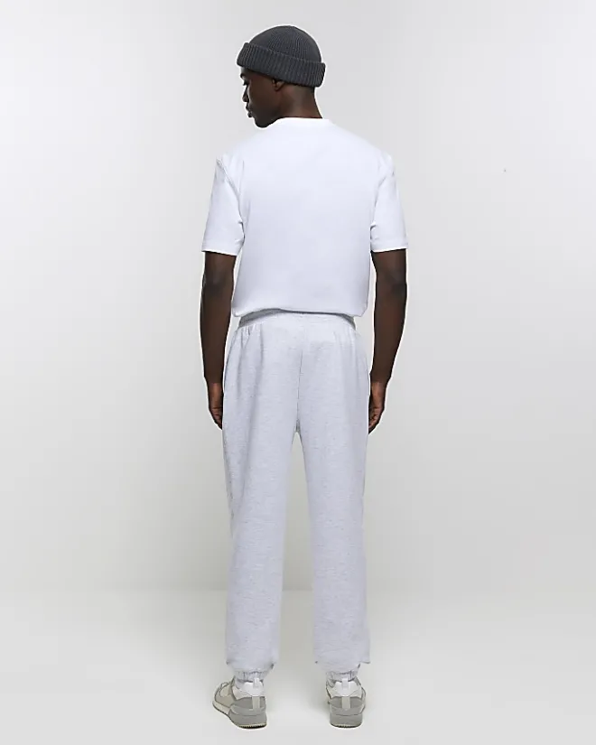 River Island slim fit plain joggers Grey Discount