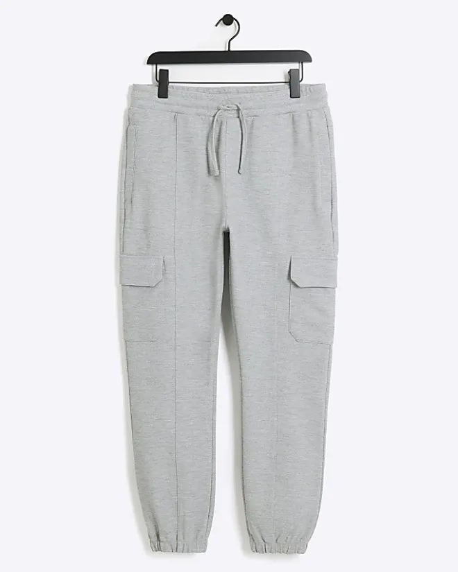 River Island slim fit smart cargo joggers Grey New