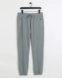 River Island slim fit smart herringbone joggers Grey Online