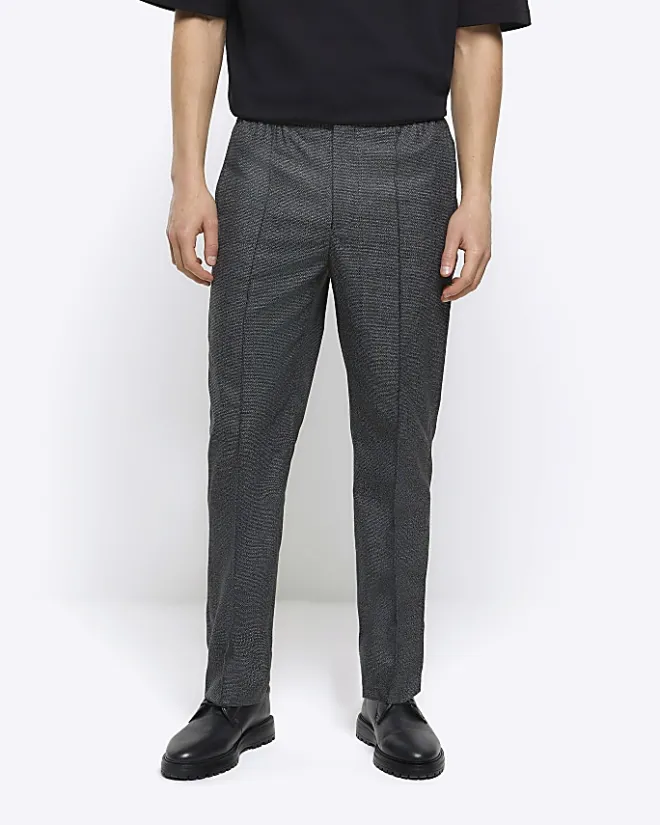River Island slim fit smart joggers Grey Best