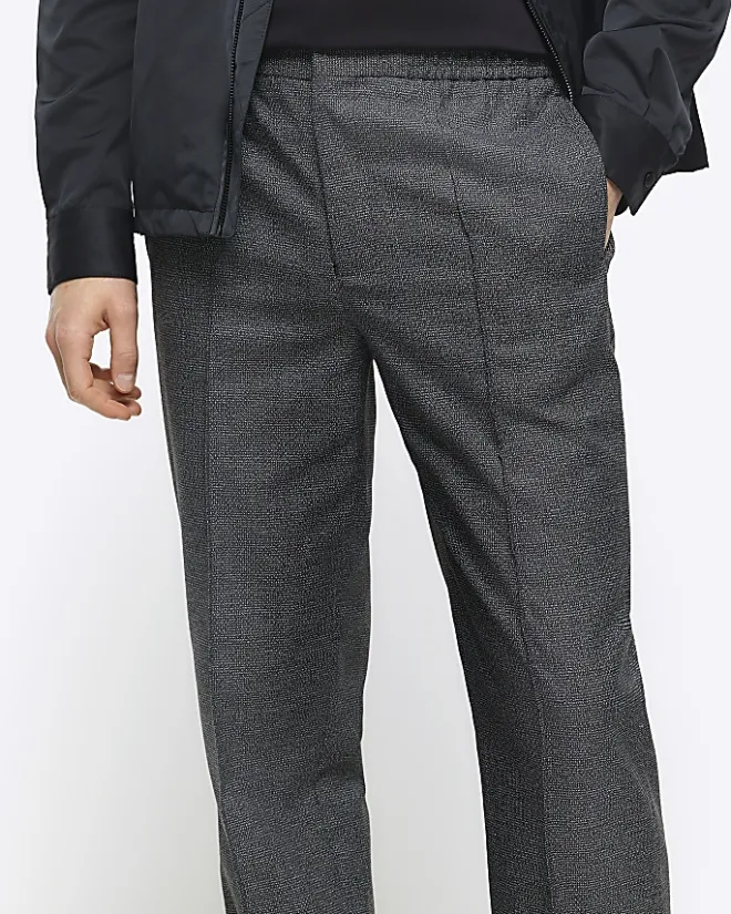 River Island slim fit smart joggers Grey Best