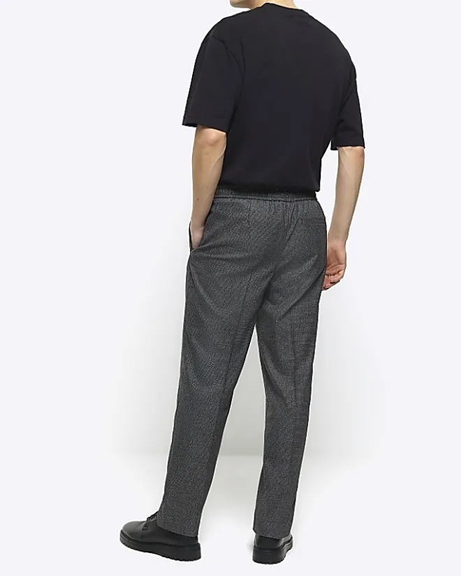 River Island slim fit smart joggers Grey Best