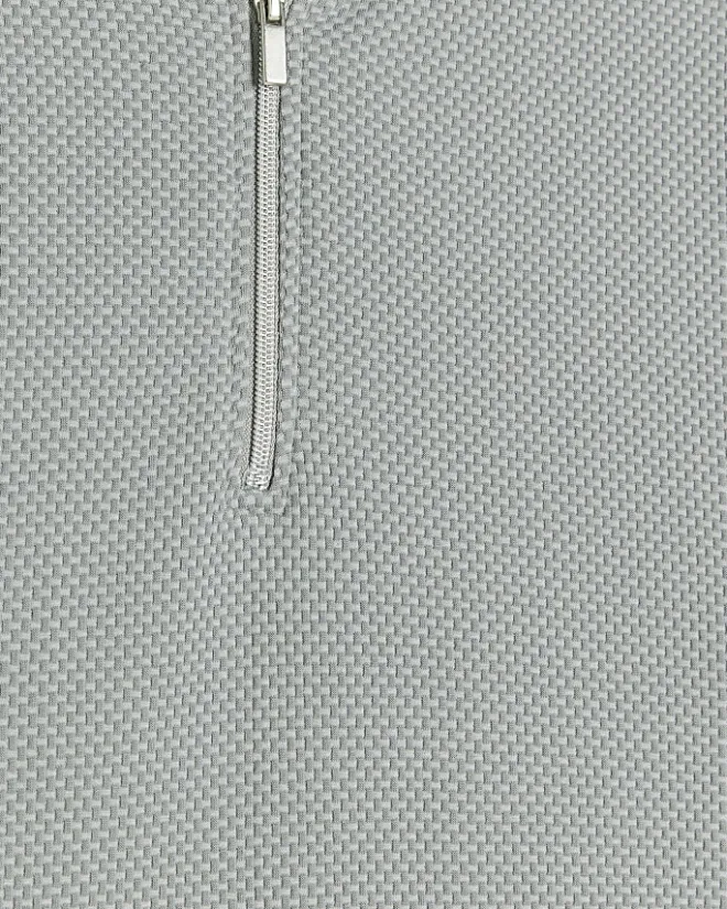 River Island slim fit taped baseball collar polo Grey Fashion