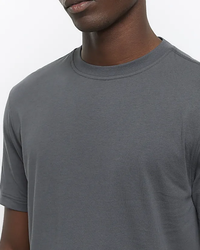 River Island slim fit t-shirt Grey Best