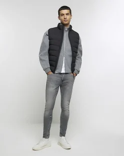 River Island spray on super skinny fit jeans Grey Outlet