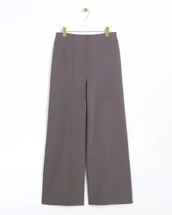 River Island stitched wide leg trousers Grey Online