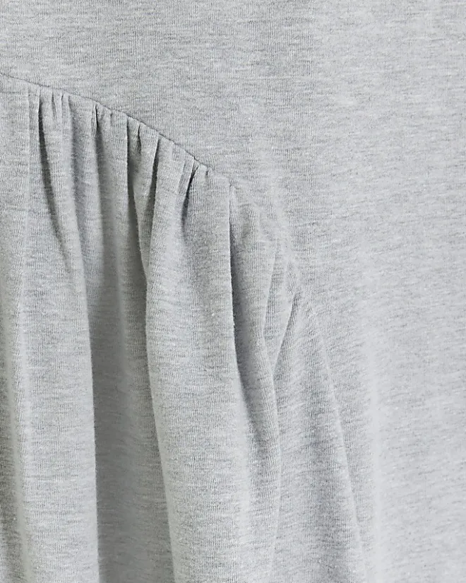River Island t-shirt midi dress Grey Fashion