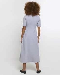 River Island t-shirt midi dress Grey Fashion