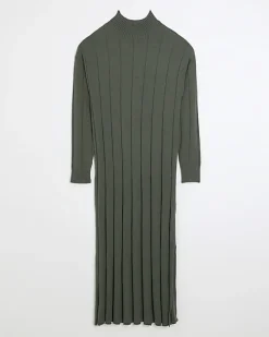 River Island high neck jumper maxi dress Khaki Best