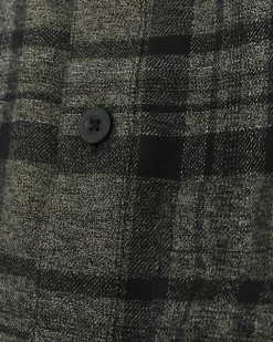River Island Regular Fit Check Shirt Khaki Clearance