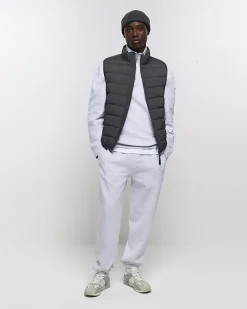 River Island regular fit padded gilet Khaki Online