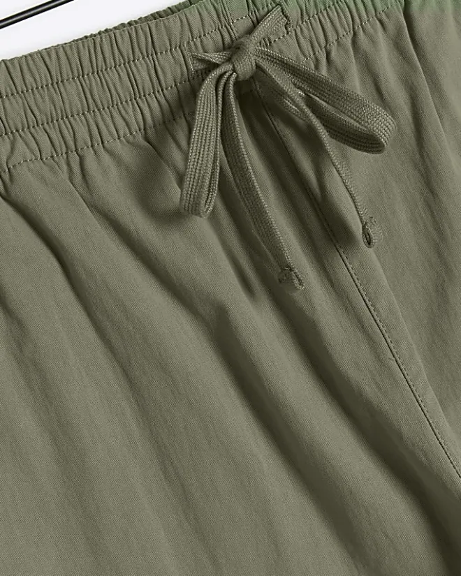 River Island regular fit pull on trousers Khaki Hot