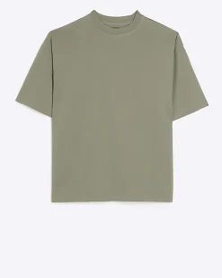 River Island RI Studio oversized fit t-shirt Khaki Clearance