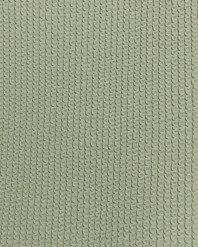 River Island textured halter swimsuit Khaki Clearance