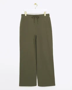 River Island wide leg joggers Khaki Clearance