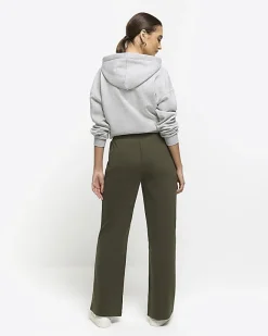 River Island wide leg joggers Khaki Clearance