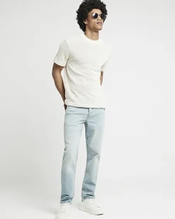 River Island Light slim fit jeans Blue Outlet
