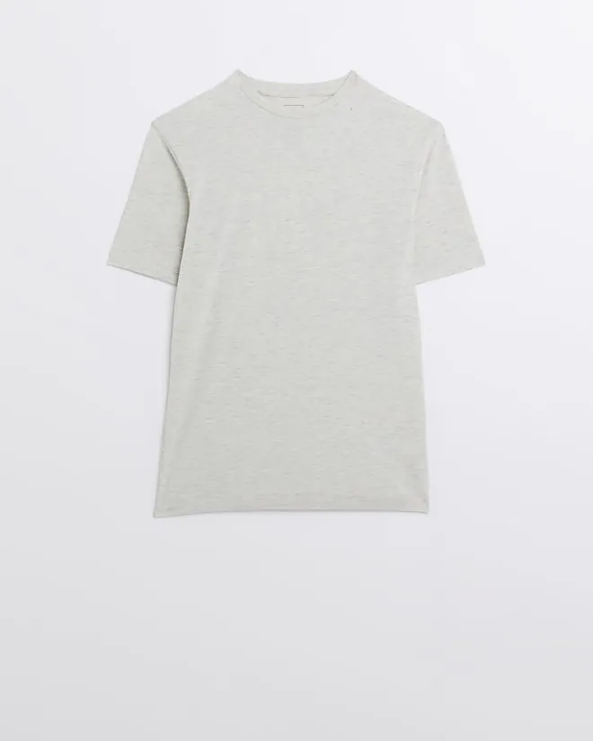 River Island Light muscle fit t-shirt Grey Hot